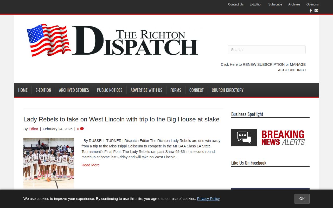 Perry County booking record news research, Richton Dispatch jail docket archive