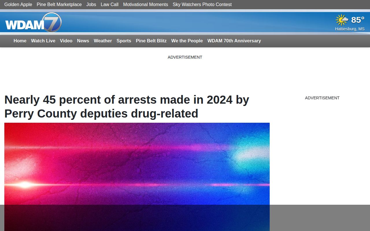 Perry County arrest statistics reporting and booking-record context