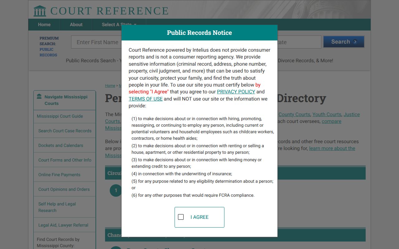 Secondary CourtReference listing for Perry County municipal court contacts